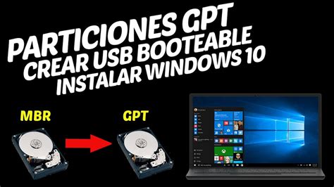 windows 10 usb booteable gpt